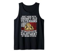 Grumpy Old Veteran us Flag Vet Disgruntled Veteran Tank Top