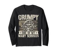 Grumpy Old Veteran Vet Disgruntled Veteran Long Sleeve T-Shirt