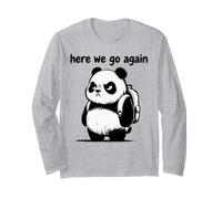Grumpy Panda Funny Back to School Long Sleeve T-Shirt