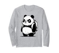 Grumpy Panda Funny Back to School Long Sleeve T-Shirt