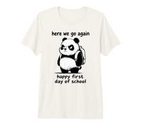 Grumpy Panda Funny Back to School Premium T-Shirt