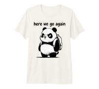 Grumpy Panda Funny Back to School Premium T-Shirt