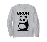 Grumpy Panda Men Women Teens Kids Funny Bruh Long Sleeve T-Shirt