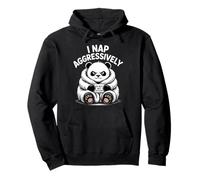 Grumpy Panda Nap Do Not Disturb Lazy Humor Pullover Hoodie