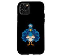 Grumpy Peacock Cartoon Animal Illustration Case for iPhone 11 Pro
