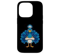 Grumpy Peacock Cartoon Animal Illustration Case for iPhone 14 Pro