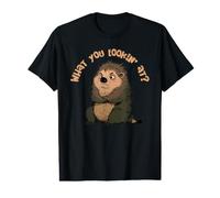Grumpy Porcupine What You Lookin’ At Irritated Attitude Fun Value Graphic T-Shirt