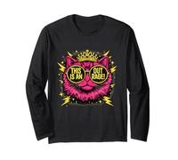 Grumpy Princess Cat Funny Donut Design Feline Enthusiasts Long Sleeve T-Shirt