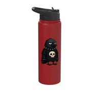 Grumpy Punk Crow Skull Bird Raven Outfit Stainless Steel Insulated Water Bottle
