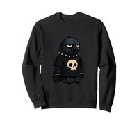 Grumpy Punk Crow Skull Bird Raven Outfit Sweatshirt