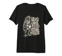 Grumpy Punk Frog Jesus Thinks I'm a Delight Premium T-Shirt