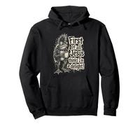 Grumpy Punk Frog Jesus Thinks I'm a Delight Pullover Hoodie