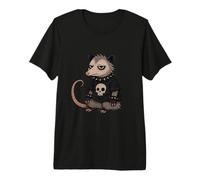 Grumpy Punk Opossum Skull Spikes Animal Premium T-Shirt