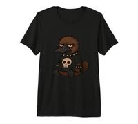 Grumpy Punk Rock Platypus Skull Spikes Animal Premium T-Shirt