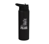 Grumpy Raccoon Don't Honk Traffic Commuter Humor Stainless Steel Insulated Water Bottle