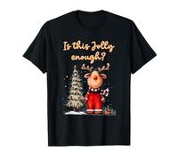 Grumpy Reindeer Holiday Apparel Reluctant Christmas Spirit T-Shirt