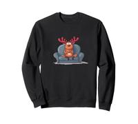 Grumpy Reindeer on Couch Costume Sweatshirt