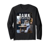 Grumpy Sarcastic Coffee Lover Outfit Sarcasm Funny Owl Long Sleeve T-Shirt