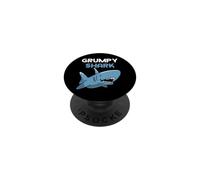 Grumpy Shark Cool Funny Family PopSockets Adhesive PopGrip