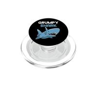 Grumpy Shark Cool Funny Family PopSockets PopGrip for MagSafe