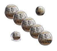 Grumpy Single Man Club Coin, Sided Single Man Club Challenge Coin, Double Sided Vintage “Still Free” SingleMan Challenge Coins, Still Free Independence Token for Bachelors and Independent Men (5PCS)