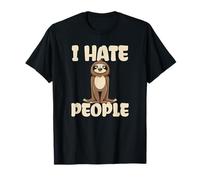 Grumpy Sloth I Hate People T-Shirt