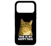 Grumpy Tabby Cat This is my Happy Face Funny Weird Cat Meme Case for iPhone 17 Pro Max