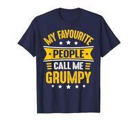Grumpy Tee Shirt for Men My Favourite People Call me Grumpy T-Shirt, Men, Navy Blue, Medium