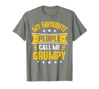 Grumpy Tee Shirt for Men My Favourite People Call me Grumpy T-Shirt, Men, Olive Heather, Large