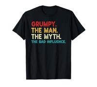 Grumpy The Man The Myth The Bad Influence Vintage Grumpy T-Shirt