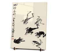 Grumpy Toads by Matsumoto Hoji - Decorative Ceramic Tiles - Japanese Woodblock Print - Made in The UK by NookingtonsCo (V)