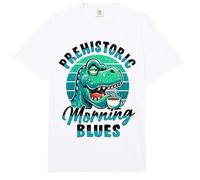 Grumpy Trex Dinosaur with Coffee Comfort Colors Adult Heavyweight T-Shirt