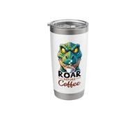 Grumpy Trex Dinosaur with Coffee Stainless Steel Insulated Tumbler