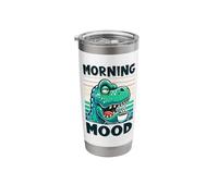Grumpy Trex Dinosaur with Coffee Stainless Steel Insulated Tumbler