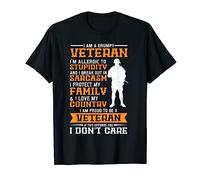 Grumpy Veteran Military Birthday Gift T-Shirt
