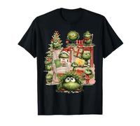 Grumpy Xmas Funny Green Elves Christmas Cute Monsters Gift T-Shirt