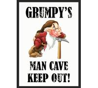 Grumpy's Man Cave Personalised Bar Sign Shed Garage Metal Plaque Garden Funny (A5 (200x150mm) Approx)