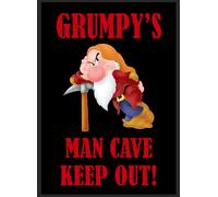 Grumpy's Man Cave Personalised Bar Sign Shed Garage Metal Plaque Garden Wall (A5 (200x150mm) Approx)