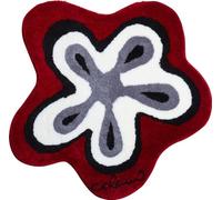 Grund Designer Bath Mat COLANI, Ultra Soft and Absorbent, Anti Slip, 5 Years Warranty, Colani 1, Bath Mat 100 cm Round, Red