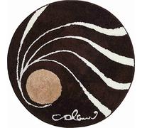 Grund Designer Bath Mat COLANI, Ultra Soft and Absorbent, Anti Slip, 5 Years Warranty, Colani 18, Bath Mat 80 cm Round, Brown