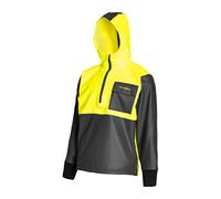 Grundéns Neptune Thermo Anorak Jacket | Durable Waterproof Protection Jacket with Warm Fleece Backer for Fishing Rain Gear, Hi Vis Yellow, L