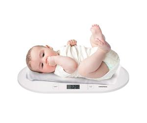 Grundig Baby Scale - Digital Weight Scale Newborn - 10 Gr Accurate Baby Scales - Baby Weighing Scales Max. 20 Kg - Baby Scale with Tare-Function - White