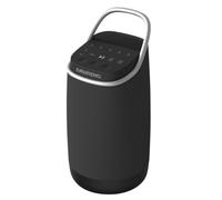 GRUNDIG Bluetooth Speaker GBT Band 360, Music Box, 360° Sound, 12 Watt RMS, Up to 30 m Range, Up to 19 Hours Battery Life, DAB+ and FM Radio, AUX Input, OLED Monochrome Display, Black