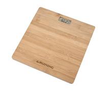 Grundig Digital Body Scale - Weighing Scale up to 180 kg - LCD Display - Bamboo - 28 x 28 x 3 cm