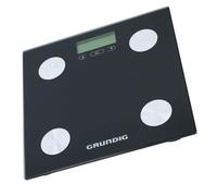Grundig Digital Personal Scales with Body Analysis: Body Fat and Muscle Mass, Memory for 12 People, Max. 180 kg, Glass, Black
