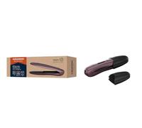 Grundig HS 6330 Mini Hair Straightener, Travel Straightener, 3 Temperature Levels (160/180/200°C), Small Plates, Ceramic Coating, LE Display, Up to 32 Minutes Operating Time, Safety Shut-Off, Purple