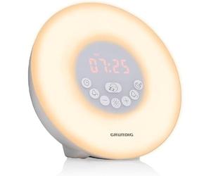 Grundig Light Alarm Clock, Daylight Alarm Clock, Radio Alarm Clock, Bluetooth Speaker, AUX and USB, Natural Sound, White