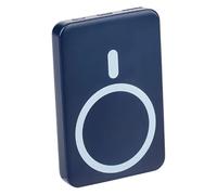 Grundig Power Bank 5000 mAh Power Bank Compatible with MagSafe - Charger with 5W Wireless and USB-C - Powerbank with LED Display - Blue