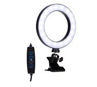 Grundig Ring Light Ø15,6 cm - Ringlight with Table Clamp - Selfie Ring Light with 48 LEDs, 3 Light Modes and 10 Brightness Levels - USB Power Supply - Flexible Neck - TikTok Lamp