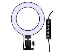Grundig Ring light with clip - Selfie Light RGB and white light - φ16 cm - Flexible neck - 48 LEDs